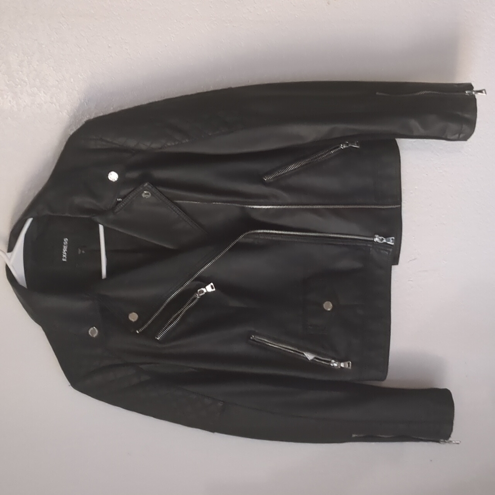 Black leather jacket
